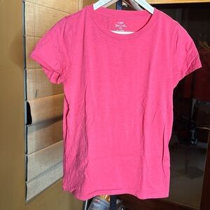 J Crew Slub Cotton Coral Tee Size Medium